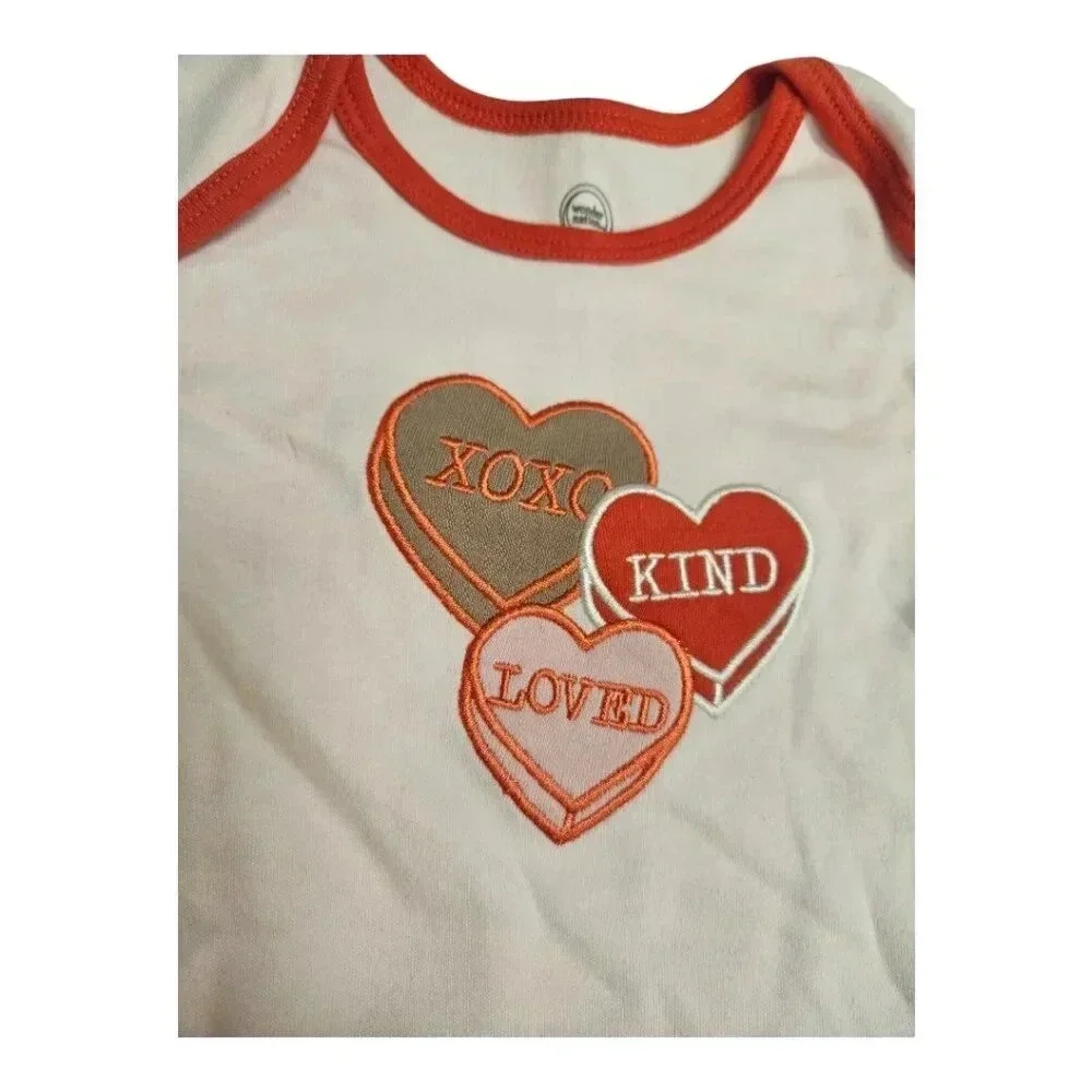 24M Baby Valentines XOXO Sweetheart Candy Bodysuit with Matching Pants